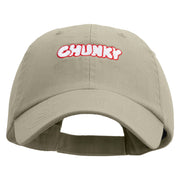 Chunky Embroidered Low Profile Washed Cap - Stone OSFM