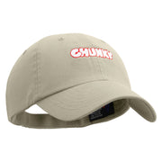 Chunky Embroidered Low Profile Washed Cap - Stone OSFM