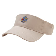 Poker Coin Embroidered Cotton Twill Sun Visor - Khaki OSFM