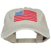 Line USA Flag Embroidered Washed Cap