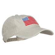 Line USA Flag Embroidered Washed Cap