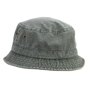 Humming Bird Icon Embroidered Washed Bucket Hats - Olive M-L