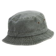 Humming Bird Icon Embroidered Washed Bucket Hats - Olive M-L