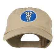 Caduceus Medicine Symbol Embroidered Cap