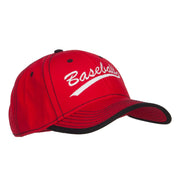 Baseball Embroidered Cotton Structured Cap