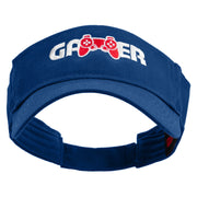 Joystick Gamer Embroidered Cotton Twill Sun Visor - Royal OSFM