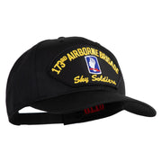173rd Airborne Brigade Sky Soldier Patched Solid Cotton Twill Pro Style Cap - Black OSFM