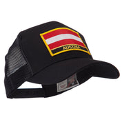 Europe Flag Letter Patched Mesh Cap