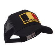 Europe Flag Letter Patched Mesh Cap