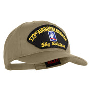 173rd Airborne Brigade Sky Soldier Patched Solid Cotton Twill Pro Style Cap - Khaki OSFM