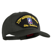 173rd Airborne Brigade Sky Soldier Patched Solid Cotton Twill Pro Style Cap - Charcoal OSFM