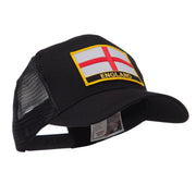 Europe Flag Letter Patched Mesh Cap