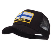 Europe Flag Letter Patched Mesh Cap