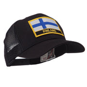 Europe Flag Letter Patched Mesh Cap