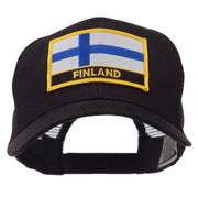 Europe Flag Letter Patched Mesh Cap