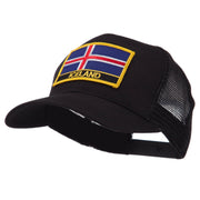 Europe Flag Letter Patched Mesh Cap