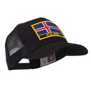 Europe Flag Letter Patched Mesh Cap