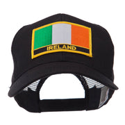 Europe Flag Letter Patched Mesh Cap