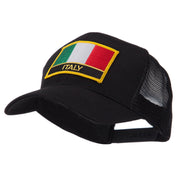 Europe Flag Letter Patched Mesh Cap