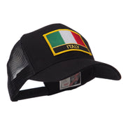 Europe Flag Letter Patched Mesh Cap