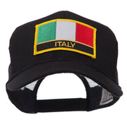 Europe Flag Letter Patched Mesh Cap