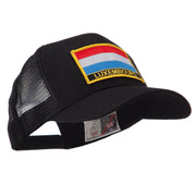 Europe Flag Letter Patched Mesh Cap