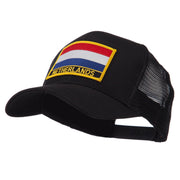 Europe Flag Letter Patched Mesh Cap