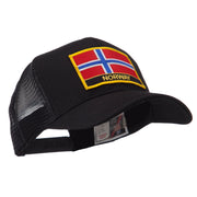 Europe Flag Letter Patched Mesh Cap