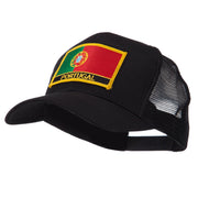 Europe Flag Letter Patched Mesh Cap