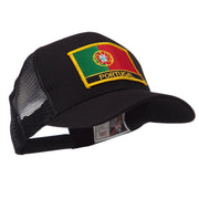 Europe Flag Letter Patched Mesh Cap