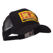 Europe Flag Letter Patched Mesh Cap