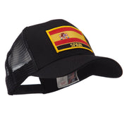 Europe Flag Letter Patched Mesh Cap