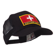 Europe Flag Letter Patched Mesh Cap