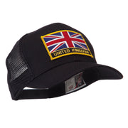 Europe Flag Letter Patched Mesh Cap