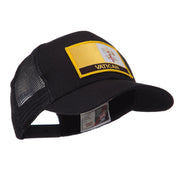 Europe Flag Letter Patched Mesh Cap