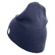 U.S. Marine Corps 2nd Marine Division Symbol Embroidered 8 Inch Solid Knit Short Beanie Made in USA - Navy OSFM