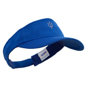 Silver Trident Logo Embroidered Athletic Jersey Mesh Sports Visor - Royal OSFM