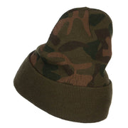 82nd Airborne Embroidered Camo Long Beanie