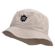 You Win Embroidered Pigment Dyed Bucket Hat - Khaki OSFM
