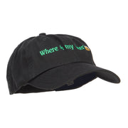 Where's My Beer Embroidered Low Cap