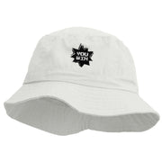 You Win Embroidered Pigment Dyed Bucket Hat - White OSFM