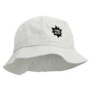 You Win Embroidered Pigment Dyed Bucket Hat - White OSFM