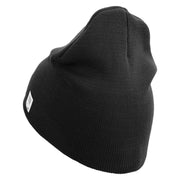 U.S. Marine Corps 2nd Marine Division Symbol Embroidered 8 Inch Solid Knit Short Beanie Made in USA - Black OSFM