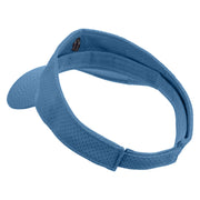 Silver Trident Logo Embroidered Athletic Jersey Mesh Sports Visor - Lt-Blue OSFM