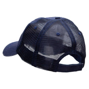 Karate Uniform Embroidered Frayed Mesh Cap