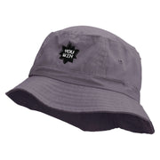 You Win Embroidered Pigment Dyed Bucket Hat - Charcoal OSFM