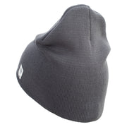 U.S. Marine Corps 2nd Marine Division Symbol Embroidered 8 Inch Solid Knit Short Beanie Made in USA - Charcoal OSFM