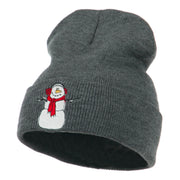 Snowman Scarf Earmuff Embroidered Beanie