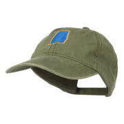 Alabama State Map Embroidered Washed Cap