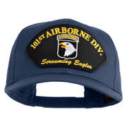 101st Airborne Division Screaming Eagles Patched Solid Cotton Twill Pro Style Cap - Navy OSFM